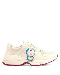 Gucci Leder X Doraemon Rhyton Sneakers in Weiß für Herren - Lyst