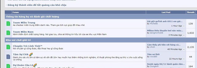 Giao diện website có nội dung đồi trụy