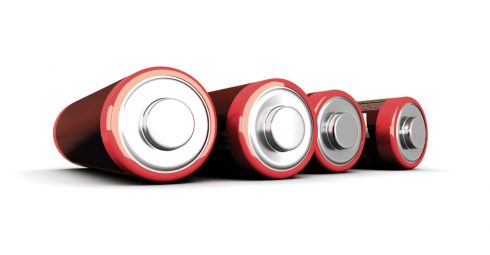 3D rendered Illustration. Isolated on white. AA Batteries. 3D rendered Illustration. Isolated on white. AA Batteries.